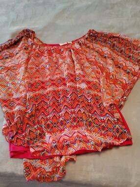 Cato Bright Pink Multicolor Printed Blouse